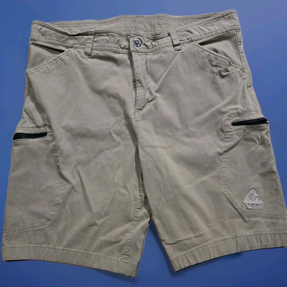 Gerry Cargo Shorts Hiking Travel Activewear‎ Belted Khaki 38